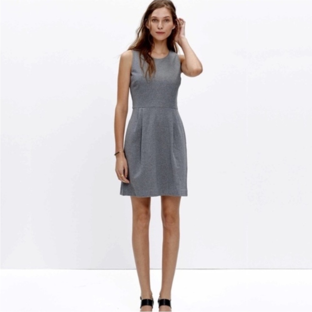 Madewell Verse Gray Cotton Sleeveless Dress